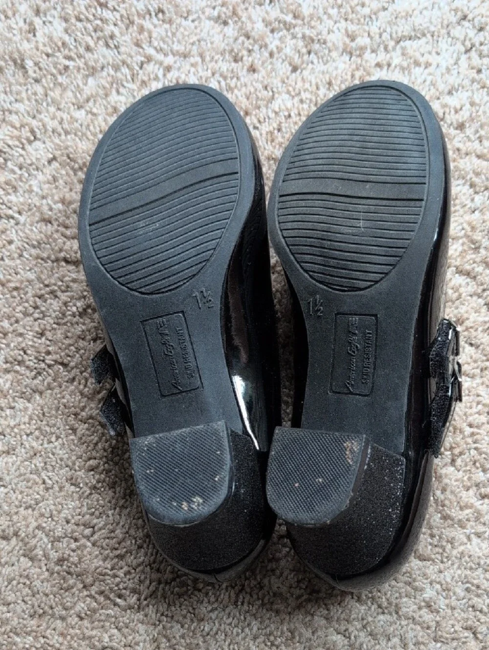 American Eagle Outfitters Kids Mary Janes With Glitter Heels.